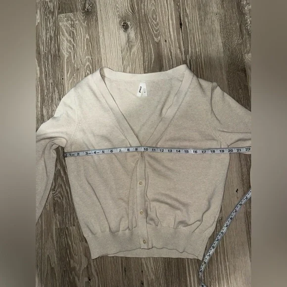 Pact Classic Fine Knit Cardigan - Sandshell Heather Large - Picture 8 of 8